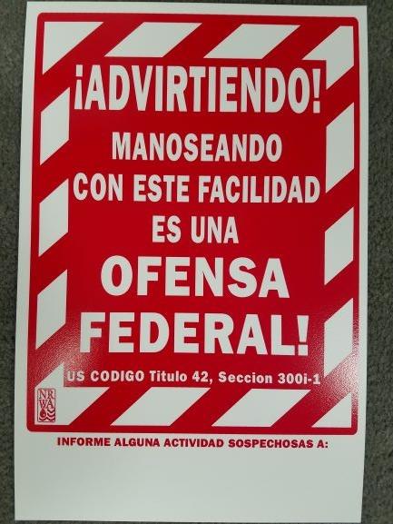 Spanish Warning Sign